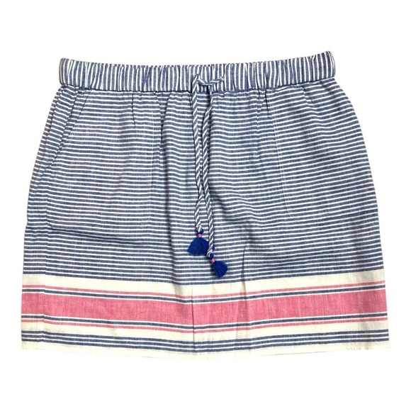Vineyard Vines Striped Linen Blend Skirt - Picture 1 of 8